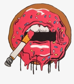 Donuts Drawing Pop Art - Pop Art Lip Png, Transparent Png, Transparent PNG