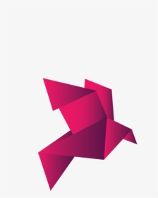 #bird #origami #overlay #pink #paper #aesthetic #kpopedits - Origami, HD Png Download, Transparent PNG