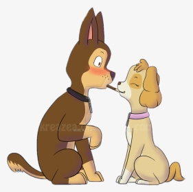 #skase Skye And Chase Paw Patrol - Paw Patrol Chase And Skye Love, HD Png Download, Transparent PNG