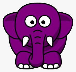 Purple Elephant Clip Art At Clker - Pink Elephant Clipart, HD Png Download, Transparent PNG