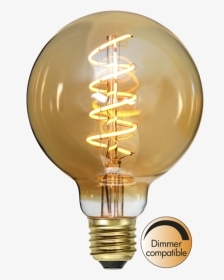 Led Lamp E27 G95 Decoled Spiral Amber - Led Koristelamppu, HD Png Download, Transparent PNG