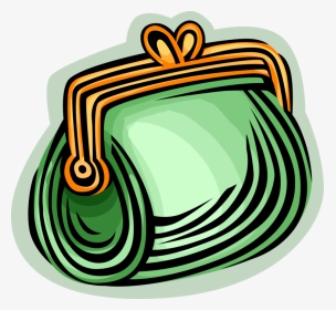 Vector Illustration Of Coin Change Purse Money Bag - Purse Clip Art, HD Png Download, Transparent PNG