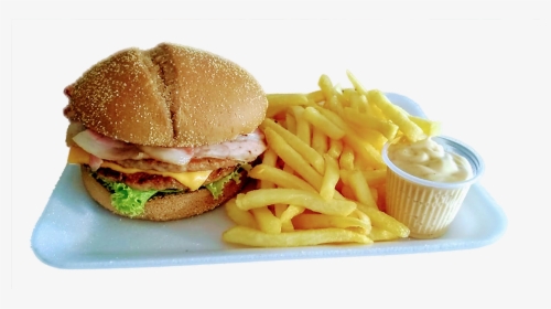 Hamburguer Artesanal Com Fritas Png, Transparent Png, Transparent PNG