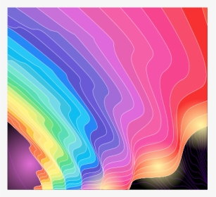 Abstract Colorful Waves Vector Background - Modern Art, HD Png Download, Transparent PNG