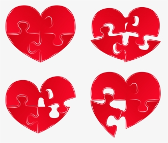 Clip Art Heart Puzzle Png, Transparent Png, Transparent PNG