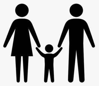 Of Three Free Designed - Family Holding Hands Cartoon, HD Png Download, Transparent PNG
