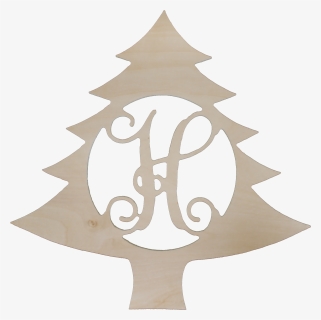 Christmas Tree Wood Monogram, HD Png Download, Transparent PNG