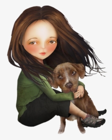 #girl #dog #love #kindness#freetoedit - Companion Dog, HD Png Download, Transparent PNG