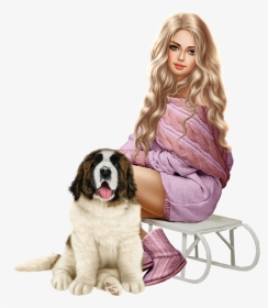Tubes Femmes Hiver Sexy Winter Girls Animaux Pets - Femmes Winter Tubes Png, Transparent Png, Transparent PNG