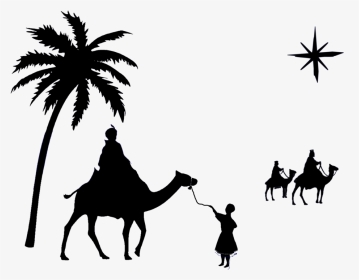 Three Wise Kings Silhouette Png, Transparent Png - Silhouette Camel Clipart, Png Download, Transparent PNG