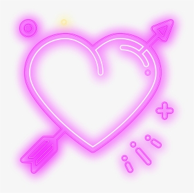 #love #heart #arrow #neon #geometric #overlay #layers - Heart, HD Png Download, Transparent PNG