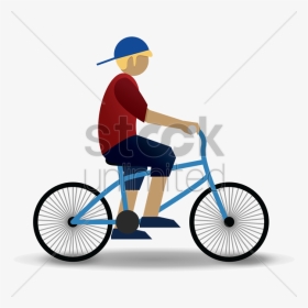 Boy Riding Bicycle V矢量图形 - Focus Planet 6.8 L, HD Png Download, Transparent PNG