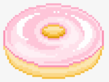 #donut #food #pink #cute #soft #aesthetic #pastel #kawaii - Pink Aesthetic Strawberry Transparent, HD Png Download, Transparent PNG