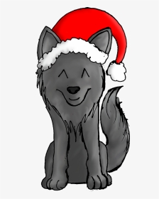 Cute Christmas Wolf Drawings, HD Png Download, Transparent PNG