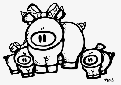 Melonheadz Pig Clipart Black And White, HD Png Download, Transparent PNG