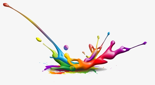 Colorful Colors Paint Splash Splashed Vector - Transparent Splash Background Png, Png Download, Transparent PNG
