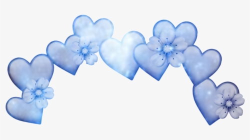 #heart #galaxy #crown #blue #flower #heartcrown #lovecrown - Transparent Green Flower Crown, HD Png Download, Transparent PNG