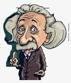 Albert Einstein Cartoon Png, Transparent Png, Transparent PNG