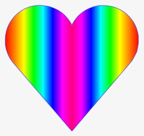 Heart Clipart Rainbow - Love Rainbow Heart Clipart, HD Png Download, Transparent PNG