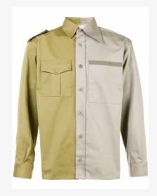 Bicolor Gabardine Shirt - Leather Jacket, HD Png Download, Transparent PNG