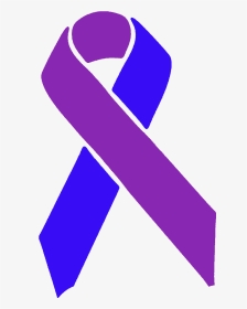 Transparent Purple Ribbon Png - Light Blue And Purple Ribbon Meaning, Png Download, Transparent PNG