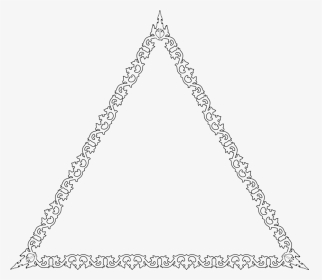 Line Art,triangle,monochrome Photography - Chain, HD Png Download, Transparent PNG