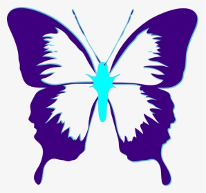 Black And White Butterfly Icon, HD Png Download, Transparent PNG