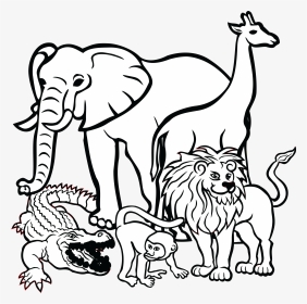 Animals Clipart Black And White, HD Png Download, Transparent PNG