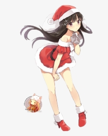 Girl Anime Christmas Png, Transparent Png, Transparent PNG