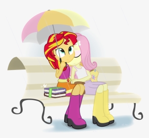 Twilight Sparkle Sunset Shimmer Fluttershy Rainbow - My Little Pony Equestria Girls Rain, HD Png Download, Transparent PNG