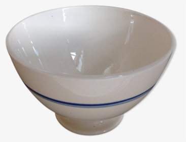 Old White Bowl With Blue/ Vintage 50s 60s   Src Https - Bowl, HD Png Download, Transparent PNG