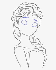 How To Draw Elsa From Frozen Dibujo De Dibujos Animados Hd Png