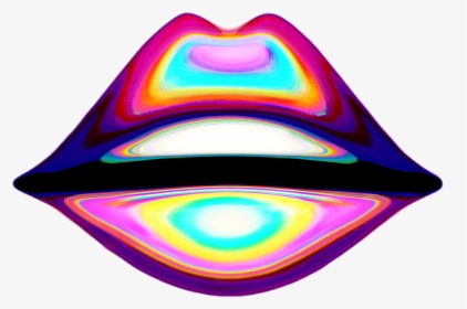 #holographic #emoji #lips #rainbow #holo #holosexual, HD Png Download, Transparent PNG