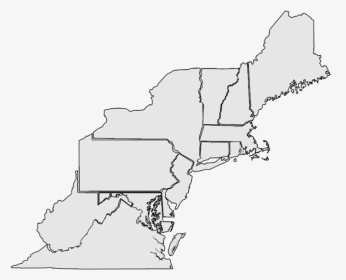 Vector Map Of The Northeast, HD Png Download, Transparent PNG