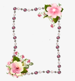 Frame Png - Pink Border Frame Flower, Transparent Png, Transparent PNG
