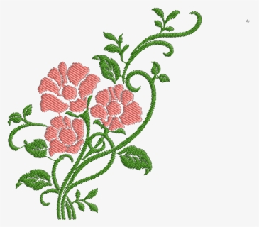Embroidery Art Flower Design, HD Png Download, Transparent PNG