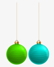 Christmas Balls Green And Blue, HD Png Download, Transparent PNG