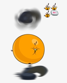 Inflated Orange Bird Sprite - All Angry Birds Sprites, HD Png Download, Transparent PNG