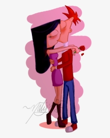 Deviantart Phineas E Ferb Phineas And Isabella Kiss, HD Png Download, Transparent PNG