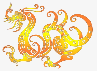 Chinese Dragon Characters The - Vector Chinese Dragon Yellow, HD Png Download, Transparent PNG