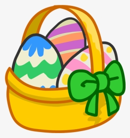 Easter Eggs Cartoon In Basket, HD Png Download, Transparent PNG