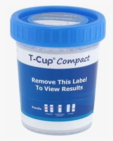 10 Panel T-cup Compact Drug Test Cup Clia Waived 25/box - Cosmetics, HD Png Download, Transparent PNG