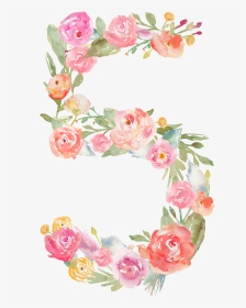 #5 #number #flower #pink #numbers #flowers #freetoedit - Numbers Flowers, HD Png Download, Transparent PNG