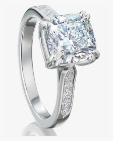 Cushion Cut Diamond Engagement Ring In Double Claw - Pre-engagement Ring, HD Png Download, Transparent PNG