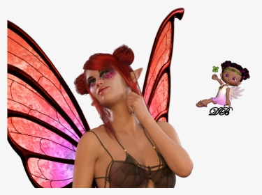 Tube Femme Elfe Papillon 3d - Fairy, HD Png Download, Transparent PNG