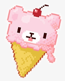 #pixel #pixelvalentines #icecream #kawaii #pixels #cute - Ice Cream Pixel Art Cute, HD Png Download, Transparent PNG