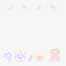 #neon #bear #love #hearts #colorful #cute #fancy #frame - ゆめ かわ 画像 加工, HD Png Download, Transparent PNG