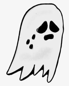 #ghost #sad #cute #blackandwhite #boo #ooh #tears #crying - Boo Ghost Crying, HD Png Download, Transparent PNG