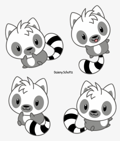 Image Black And White Download Rings Drawing Cute - Cute Transparent Lemur Cartoon, HD Png Download, Transparent PNG
