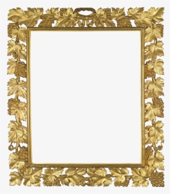 Gold Flowers Frame Png, Transparent Png, Transparent PNG